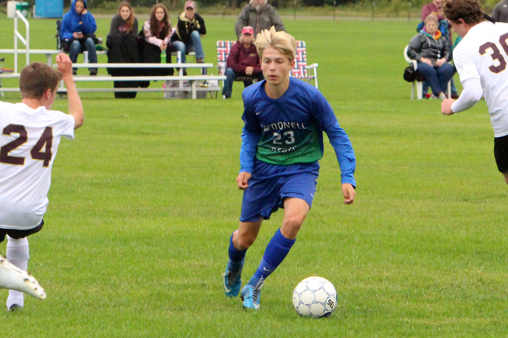 Barron at McDonell/Regis boys soccer 8-28-18